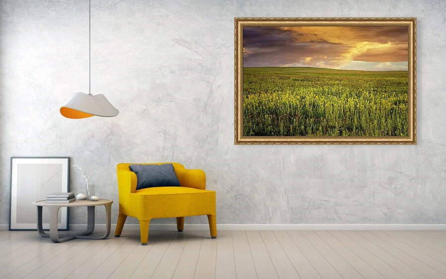 Fine art photograph in home wall display.